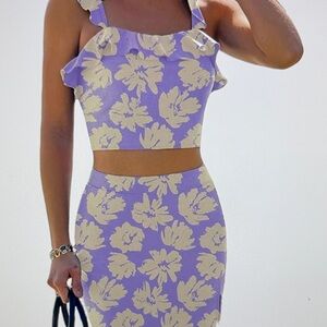 Floral Purple Skirt